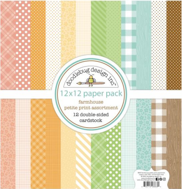 Doodlebug 12X12 Farmhouse Petite Prints Cardstock {}