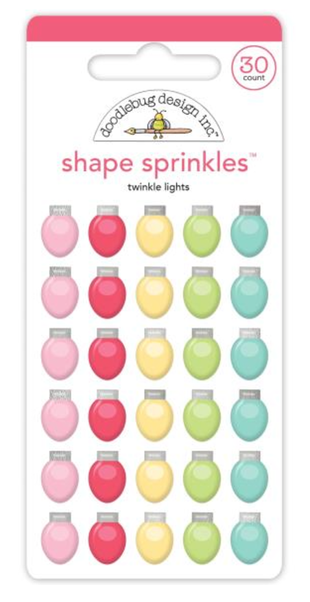 Doodlebug Tinsel Time Twinkle Lights Shapes Sprinkles {W10}