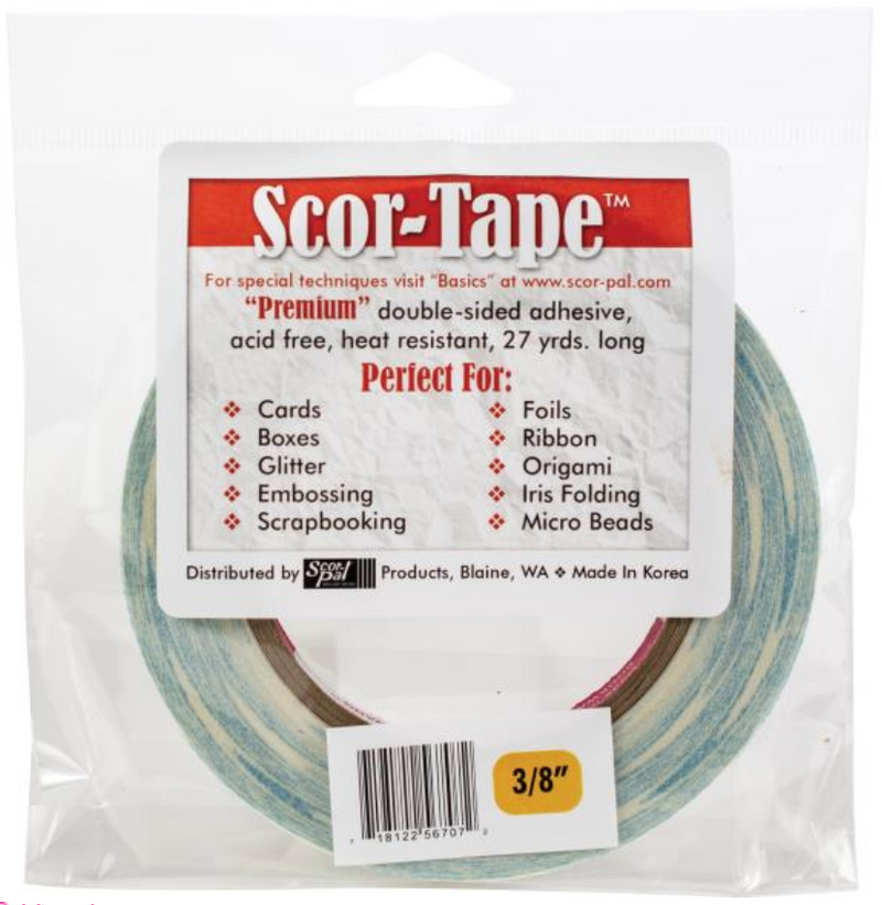 Scor-Tape .375"x27yd Clear Double-Sided Adhesive Tape {C42}