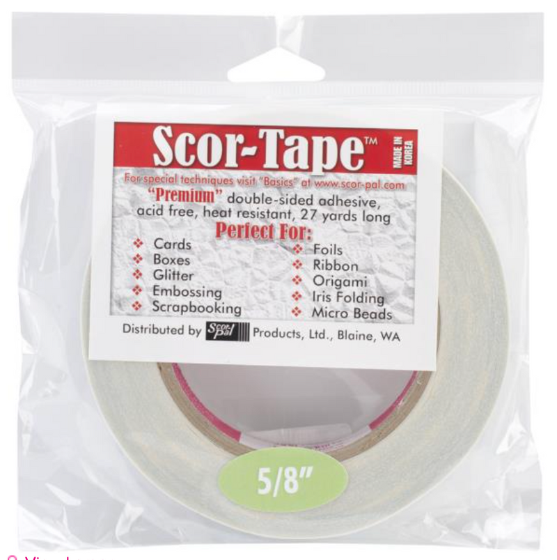 Scor-Tape .675"x27yd Clear Double-Sided Adhesive Tape {W33}