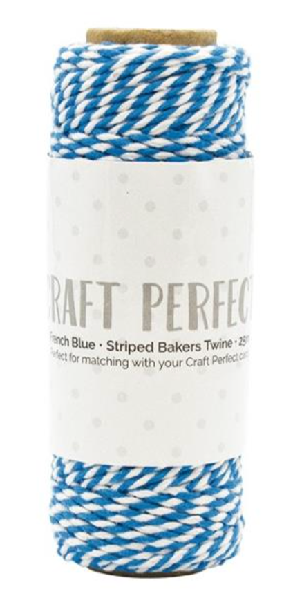 Craft Perfect French Blue Striped Bakers Twine {G188}