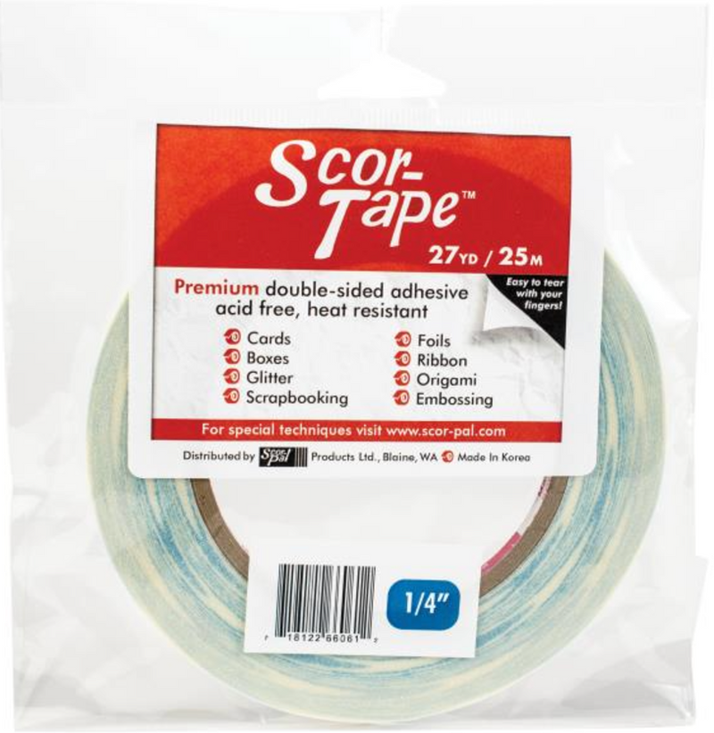 Scor-Tape .25"x27yd Clear Double-Sided Adhesive Tape {C40}