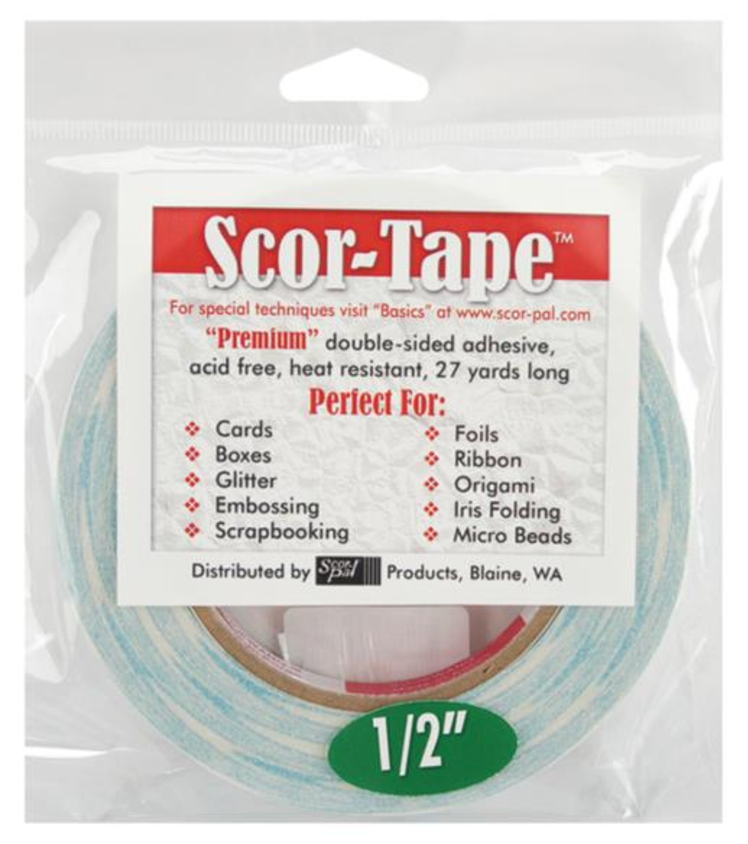 Scor-Tape .5"x27yd Clear Double-Sided Adhesive Tape {C02}