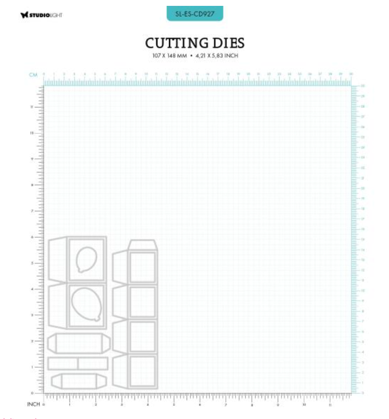 Studio Light Nr. 927 Balloon Box Pop-Up Essentials Cutting Die {W06}