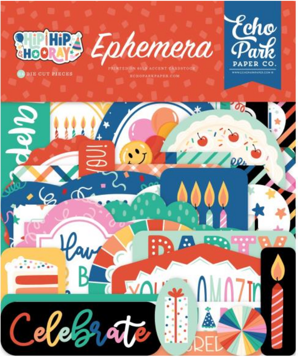 Echo Park Hip Hip Hooray Icons Ephemera {B319}