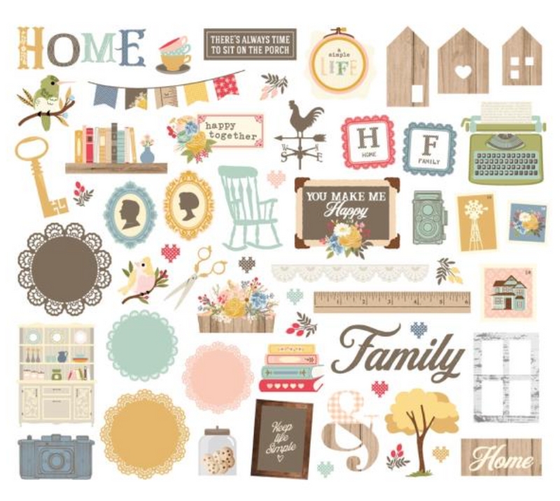 Simple Stories Front Porch Icons Bits & Pieces {B401}