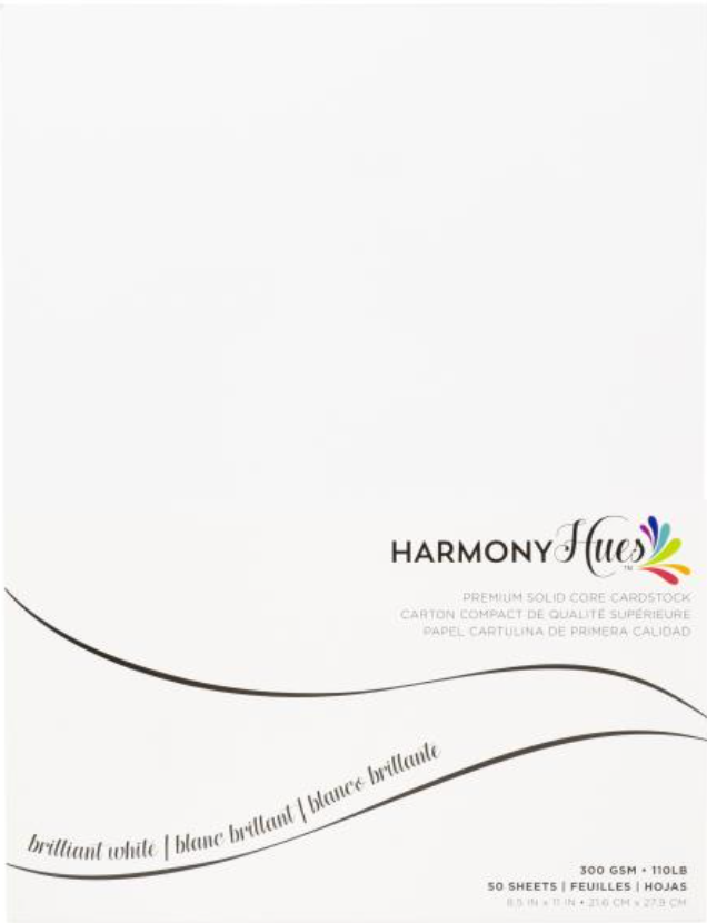 Harmony Hues 8.5x11 Brilliant White 110lb. Cardstock {B503}