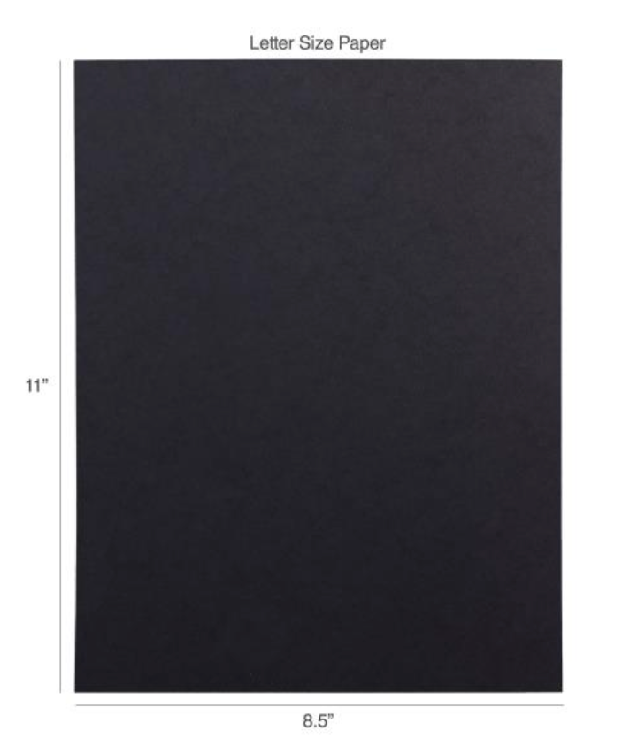 Harmony Hues 8.5x11 Midnight Black 110lb. Cardstock {B406}