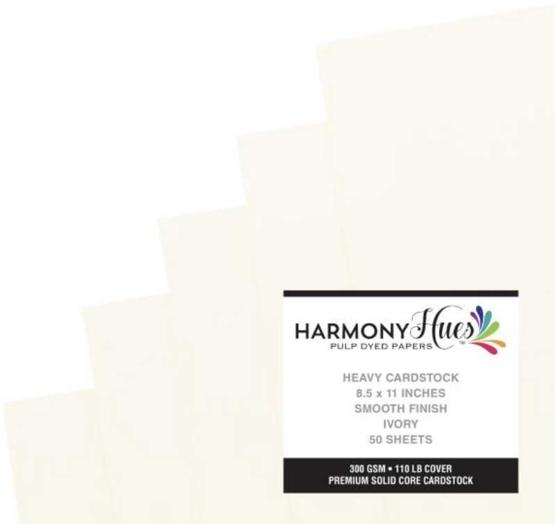 Harmony Hues 8.5x11 Ivory 110lb. Cardstock {B409}