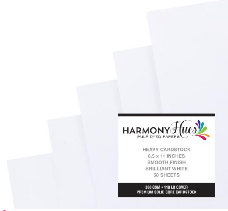 Harmony Hues 8.5x11 Brilliant White 110lb. Cardstock {B503}