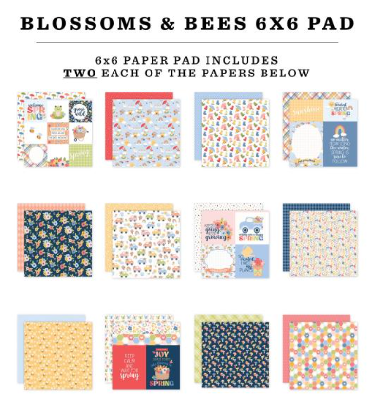 Echo Park 6x6 Blossoms & Bees Paper Pad {B516}