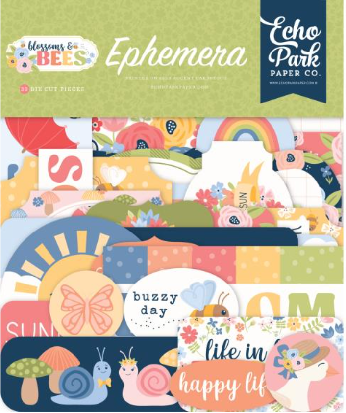 Echo Park Blossoms & Bees Icons Ephemera {B622}