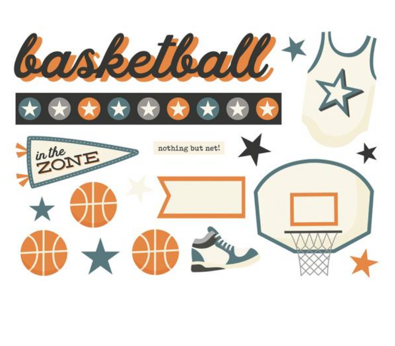 Simple Stories Basketball Page Pieces {B02}