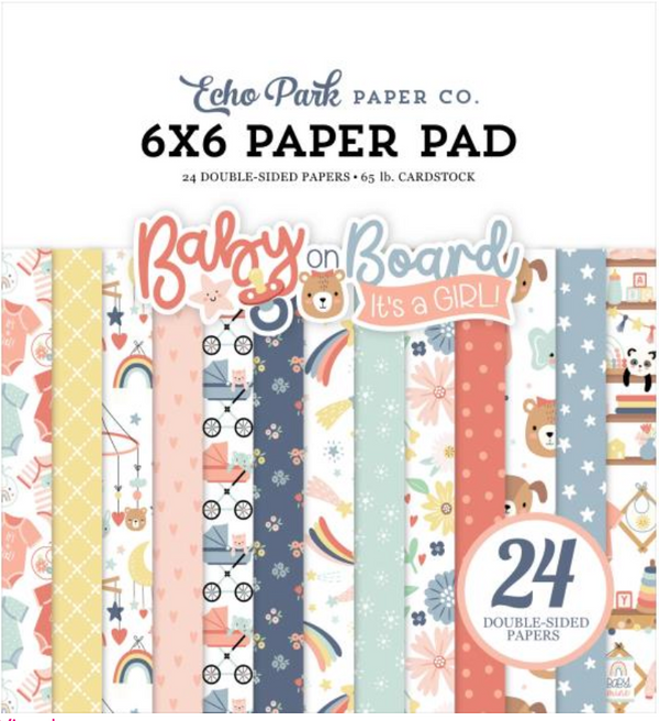 Echo Park 6x6 Baby on Board Girl Paper Pad {B207}