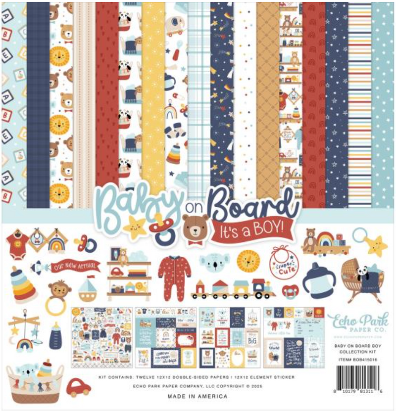 Echo Park 12x12 Baby on Board Boy Collection Kit {B206}