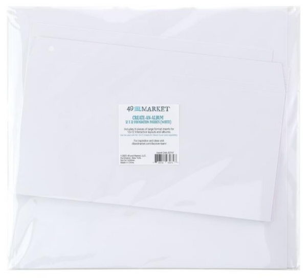 49 And Market 12x12 White Create-An-Album Foundation Inserts {B218}