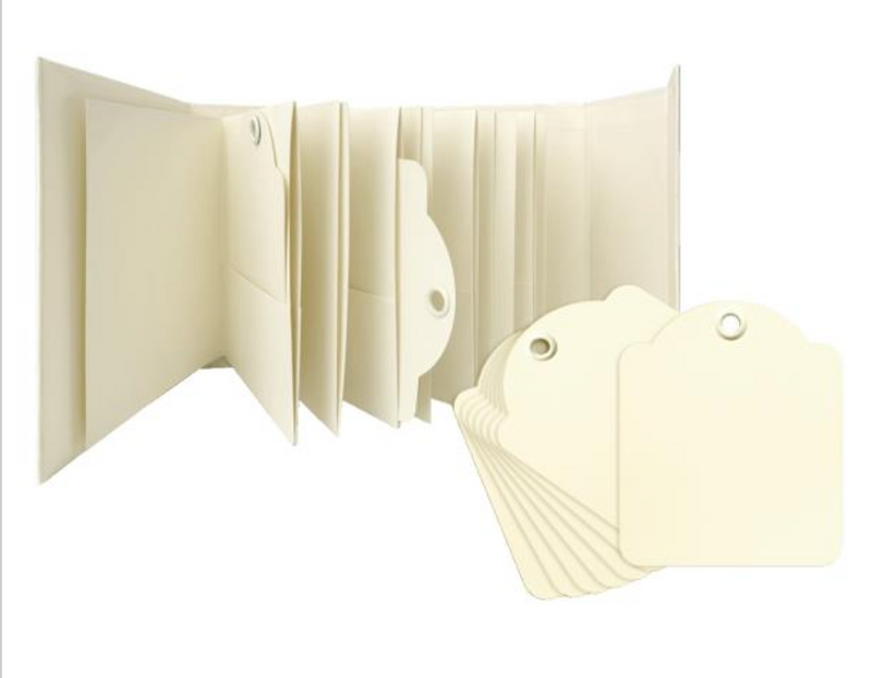 Graphic 45 Ivory Square Tag & Pocket Wrap Around Album {F407}