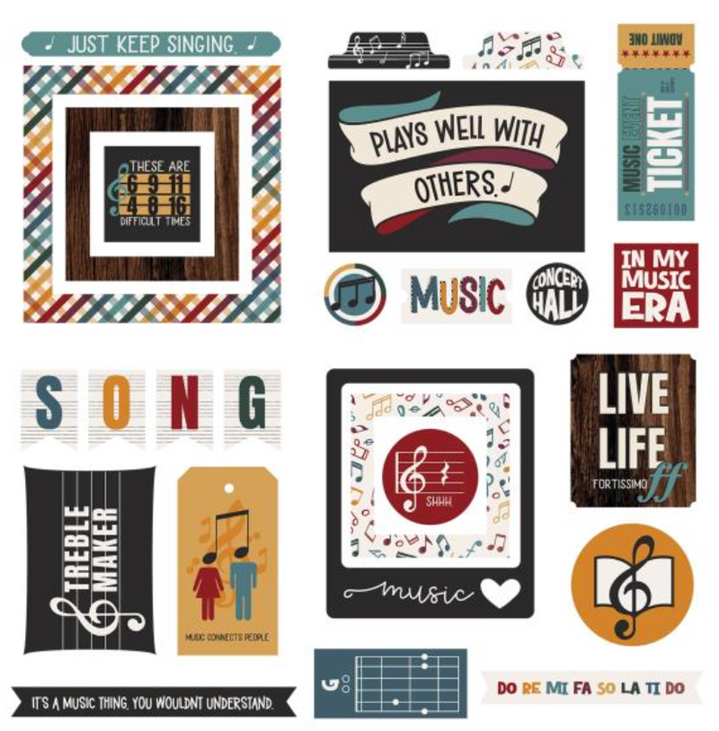 Photo Play Music Notes Ephemera {B401}