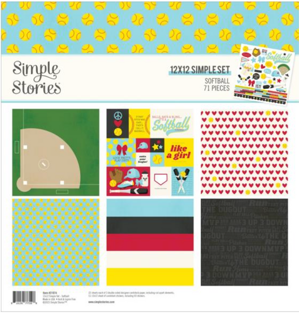 Simple Stories 12x12 Softball Collection Kit {B317}