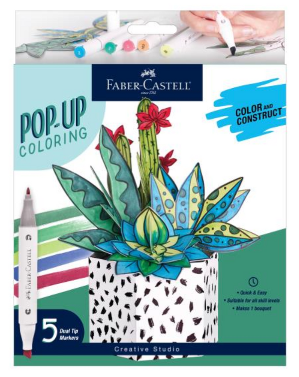 Faber Castell Succulents Pop Up Coloring Bouquet {F318}