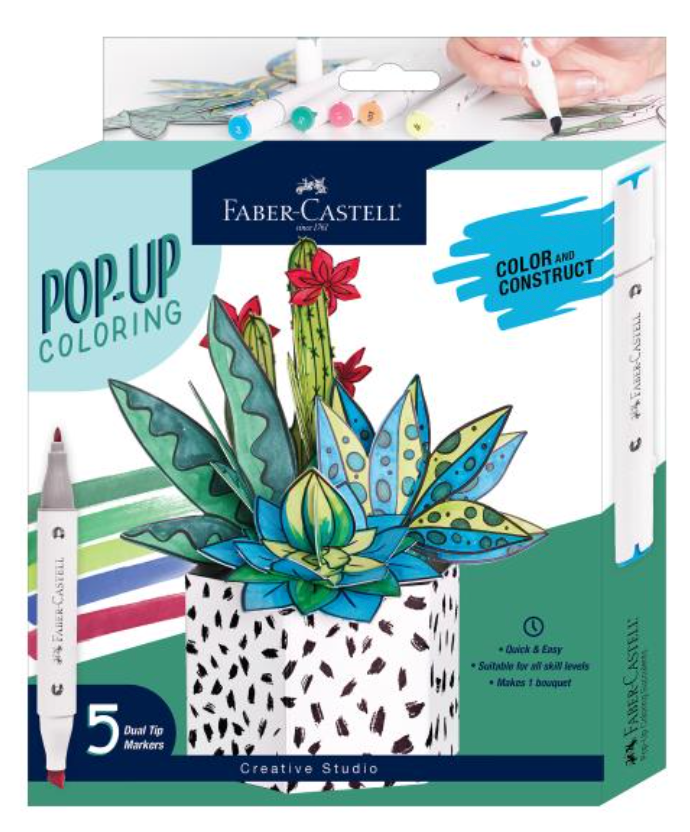 Faber Castell Succulents Pop Up Coloring Bouquet {F318}