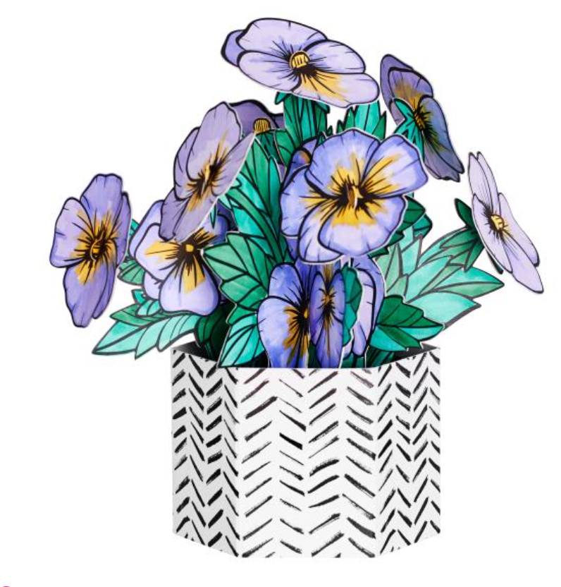 Faber Castell Pansies Pop Up Coloring Bouquet {F123}