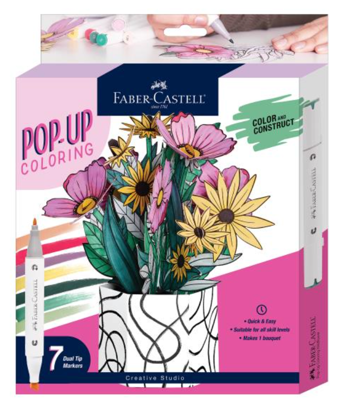 Faber Castell Wildflower Bunch Pop Up Coloring Bouquet {F114}