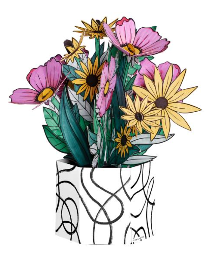 Faber Castell Wildflower Bunch Pop Up Coloring Bouquet {F114}