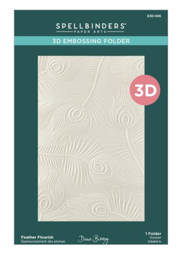 Spellbinders Feather Flourish 3D Embossing Folder {}