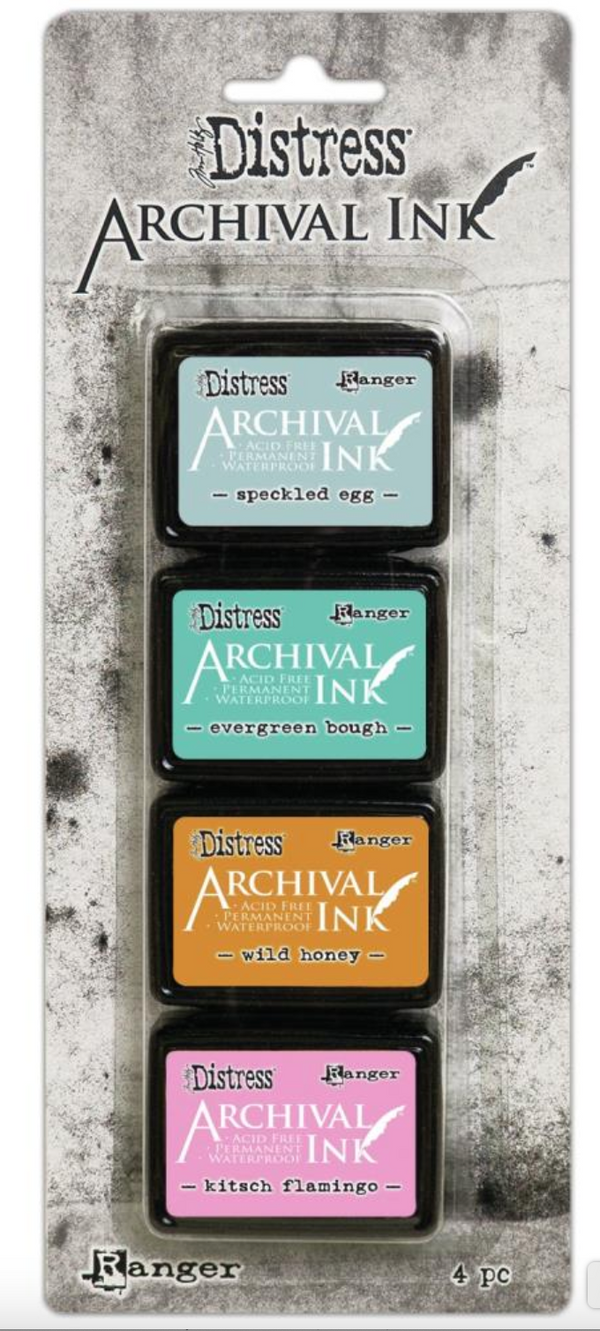 Tim Holtz Mini Distress Archival Ink Pads Kit 4 {X108}