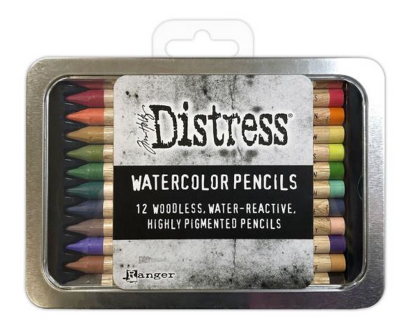 Tim Holtz Distress Watercolor Pencils - 12 Pack Set 4 {F10}}