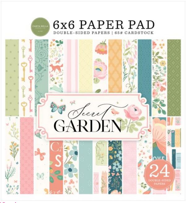 Carta Bella 6x6 Secret Garden Paper Pad {B09}