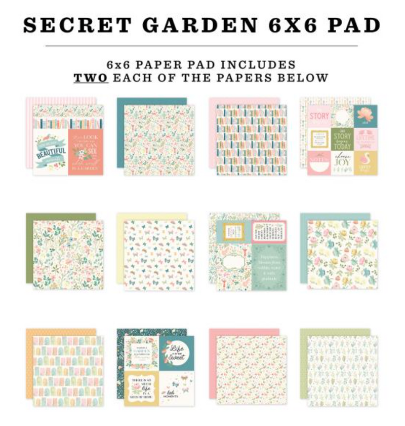 Carta Bella 6x6 Secret Garden Paper Pad {B09}