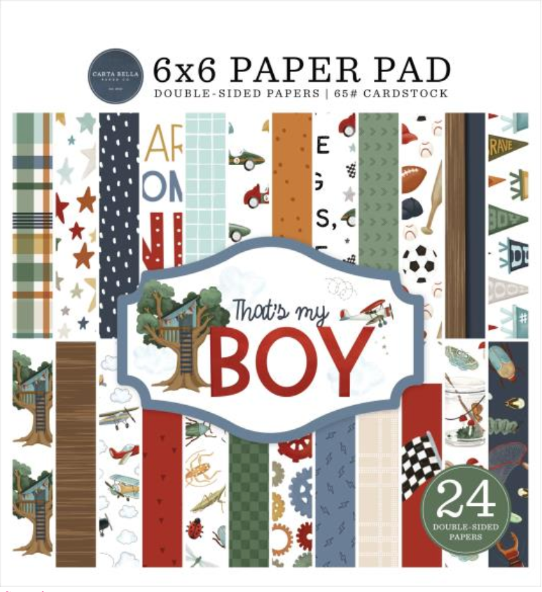 Carta Bella 6x6 That's My Boy Paper Pad {B19}