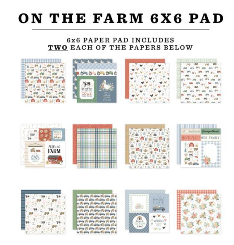 Carta Bella 6x6 On the Farm Paper Pad {B319}