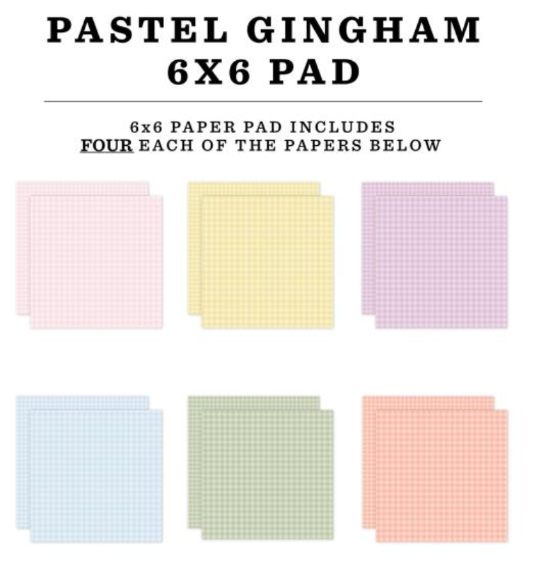 Echo Park 6x6 Pastel Gingham Paper Pad {B705}