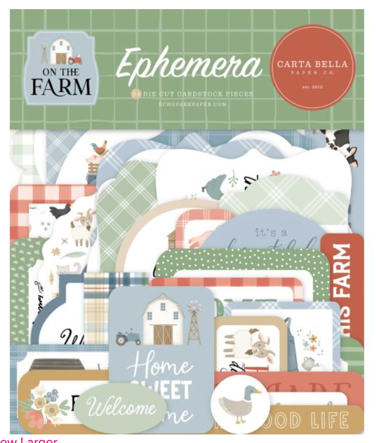 Carta Bella On the Farm Icons Ephemera {D166}