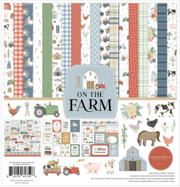 Carta Bella 12x12 On the Farm Collection Kit {B18}