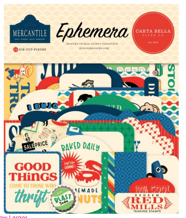 Carta Bella Mercantile Icons Ephemera {D150}