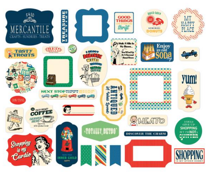 Carta Bella Mercantile Icons Ephemera {D150}