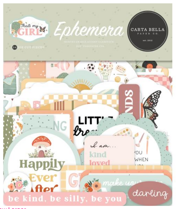 Carta Bella That's My Girl Icons Ephemera {D161}