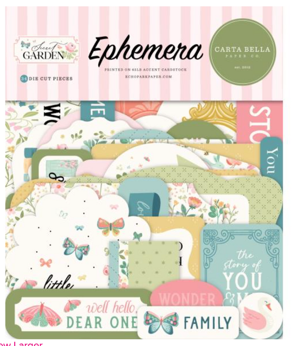 Carta Bella Secret Garden Icons Ephemera {D140}