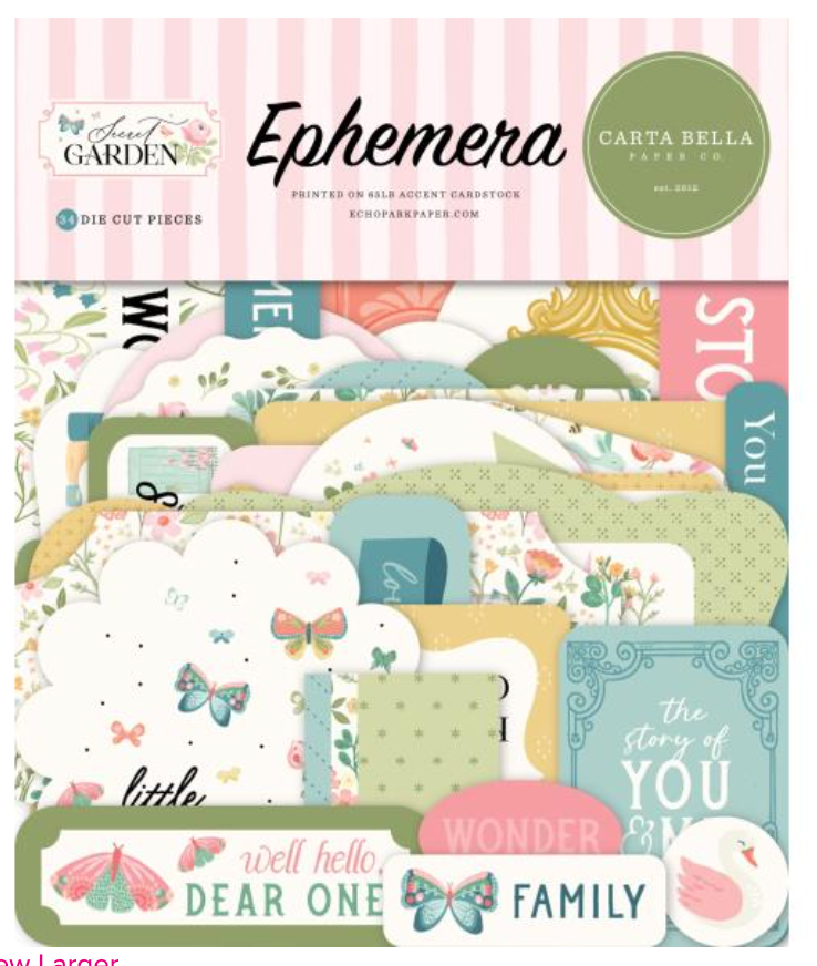 Carta Bella Secret Garden Icons Ephemera {D140}