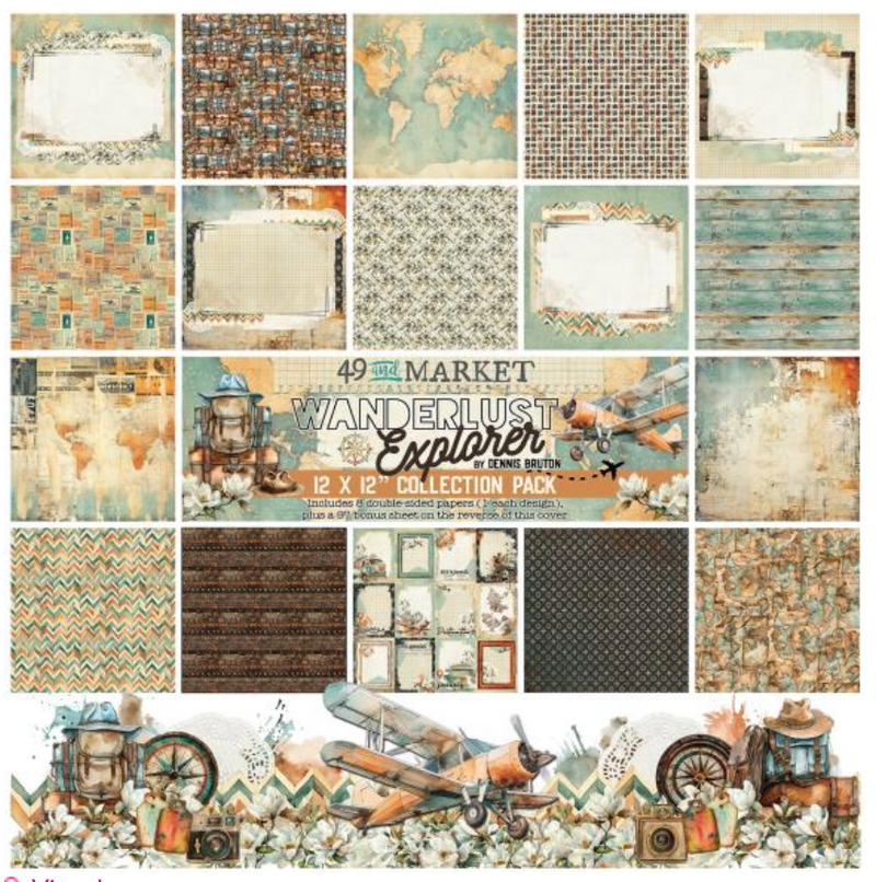 49 and Market 12x12 Wanderlust Explorer Collection Pack {B715}