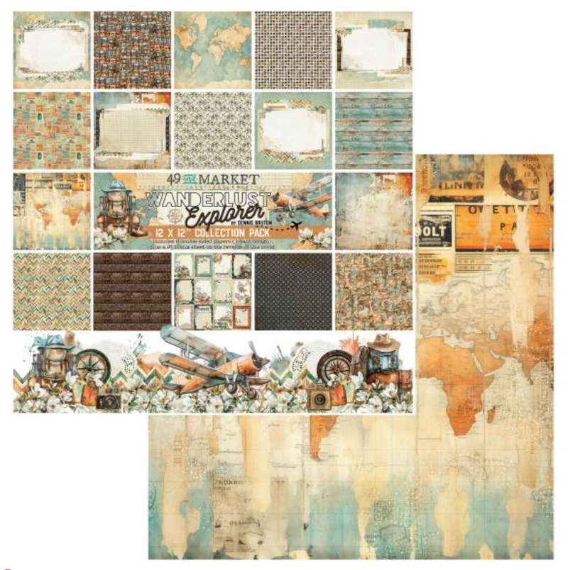 49 and Market 12x12 Wanderlust Explorer Collection Pack {B715}