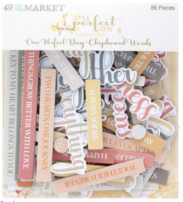 49 and Market One Perfect Day Chipboard Words {D176}