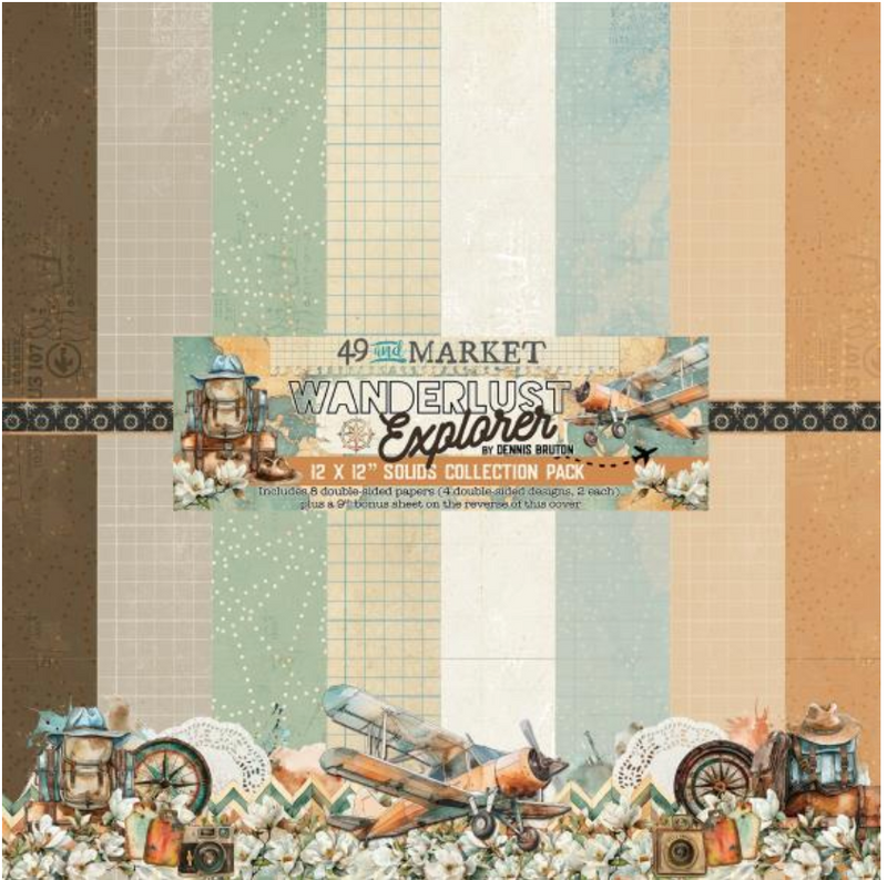 49 and Market 12x12 Wanderlust Explorer Solid Collection Pack {C612}