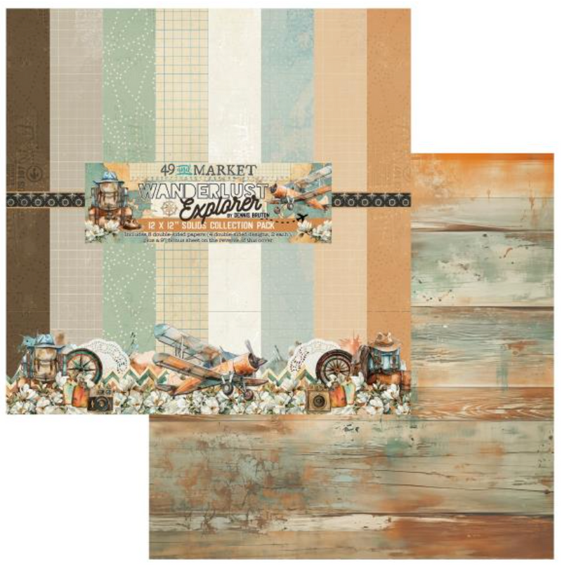 49 and Market 12x12 Wanderlust Explorer Solid Collection Pack {C612}