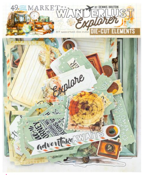 49 and Market Wanderlust Explorer Die Cut Elements {F506}