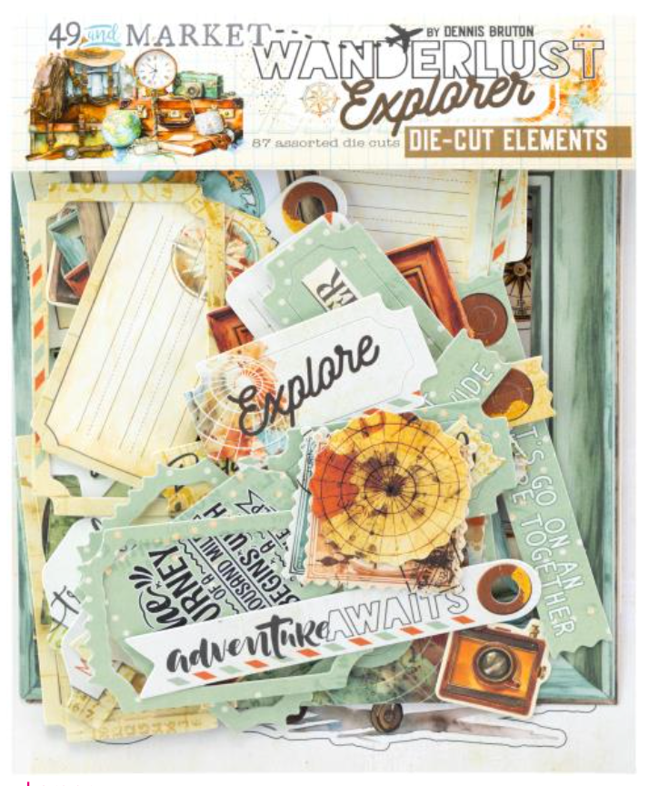 49 and Market Wanderlust Explorer Die Cut Elements {F506}